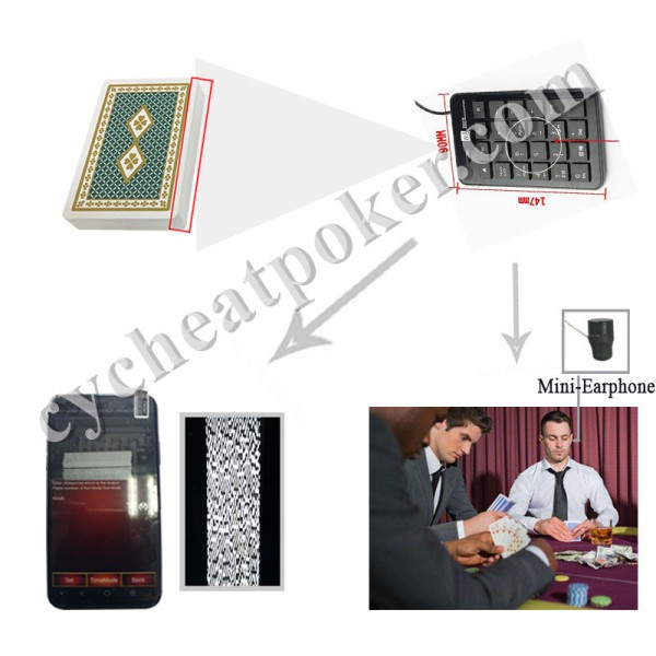 Baccarat  Poker Scanning Cheating device Side Marked Playing Cards