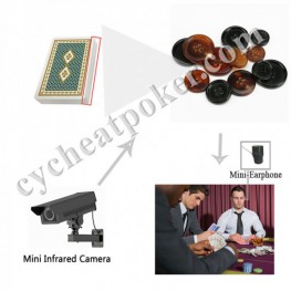 shirt  button spy Poker camera for winning Casino gambling