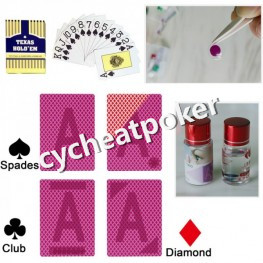 Perpsective Poker for UV contact lenses cheat in Texas Hold'Em Plastic Marked cheat Cards Bacca