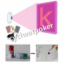 Invisible ink marked playing cards contact lenses