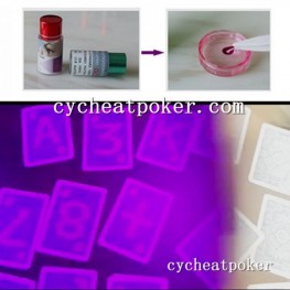 Invisible ink marking Poker and Contact lenses for anti poker cheating