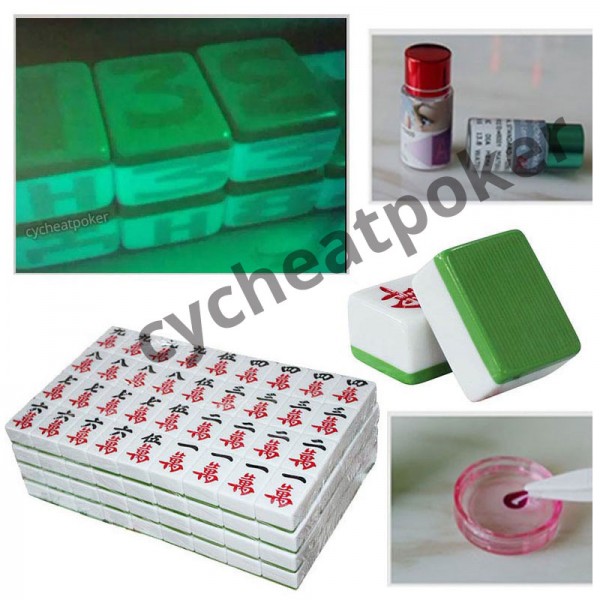 Mahjong cheating device Marked with Invisible Ink only see by Contact Lenses