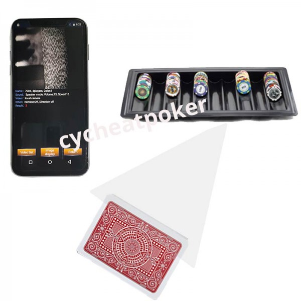 poker chip box Scanner cheating cards poker set  Hidden Camera To Scan Marked Cards